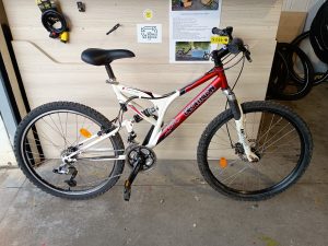 1540 VTT 26" blanc/rouge DECATHLON