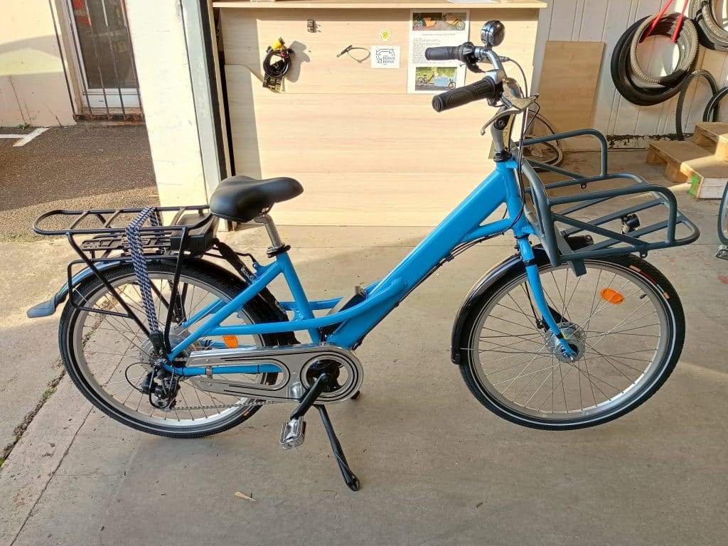 1497 Vélo cargo ELECTRIQUE bleu GITANE